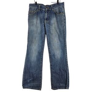 MARC ECKO XO.72 TIME SQUARE MEN'S BLUE DISTRESSED BOOT FIT JEANS SIZE W34 x L30